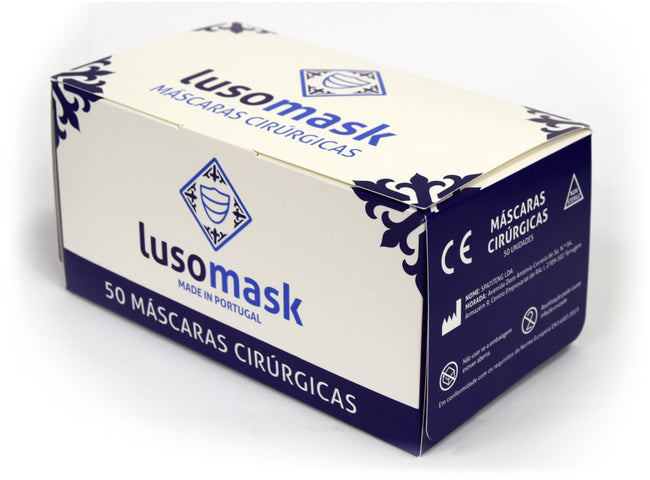 Máscaras Cirúrgica IIR LusoMask - 50 Unidades (Validade 09/2026)