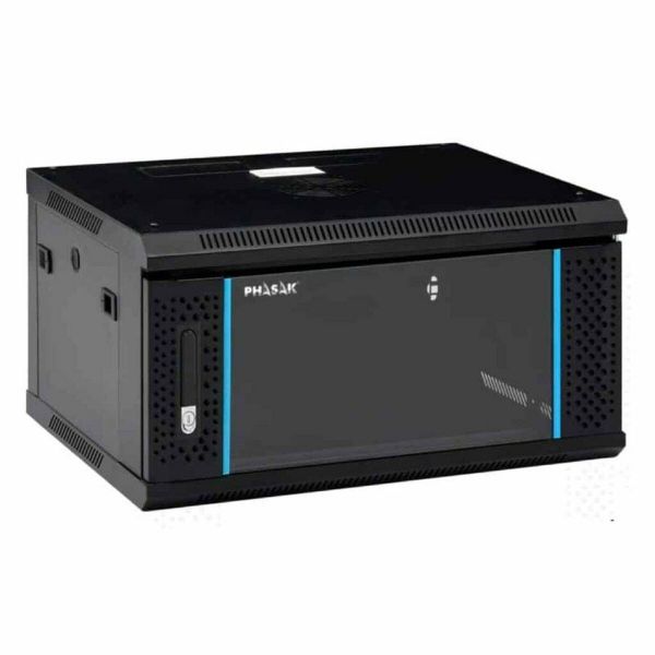 Phasak Armário Mural 19 6U 600x450mm Desmontado Preto