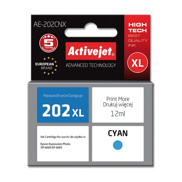 Tinteiro Epson 202XL/202 Cyan C13T02H24010/C13T02F24010 Compatível