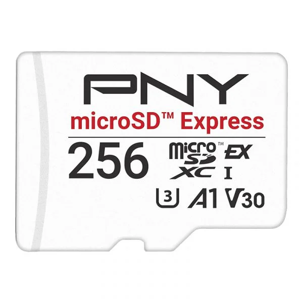 PNY 256GB microSD Express P-SDU256P31880EXP-GE Class 10 U3 V30 A1 PCIe Gen3x1 UHS-I