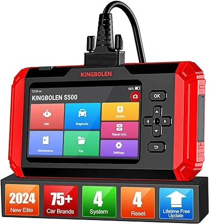 Kingbolen S500 OBD2 – 4 sistemas (ABS/SRS/ECM/TCM) – 4 Reset (SAS/EPB/ETS/óleo)