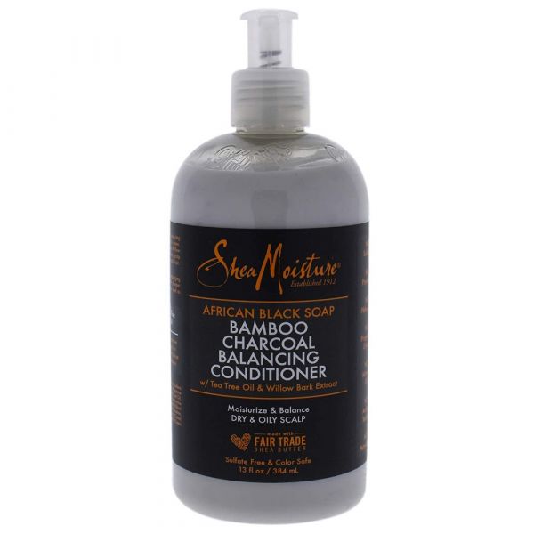 Shea Moisture Condicionador de Limpieza Profunda African Black Soap Bamboo Charcoal 384 ml