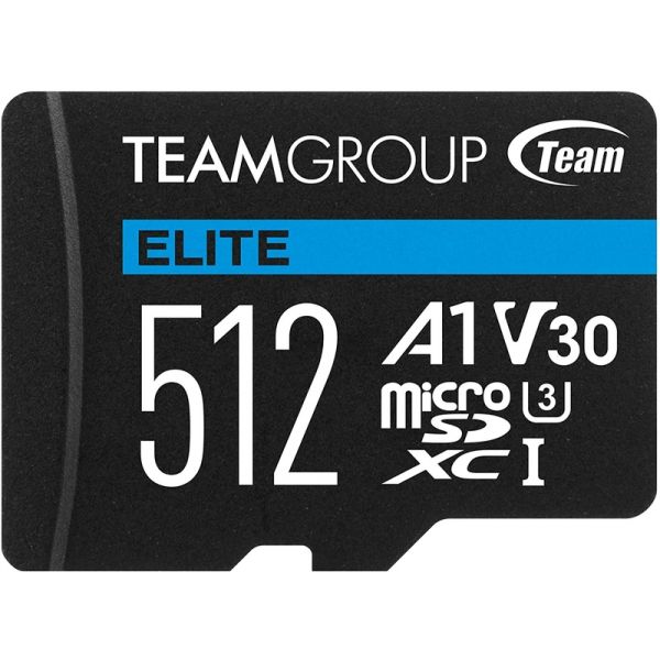 Cartão Team Group Elite MicroSDXC A1 UHS-I U3 V30 512GB