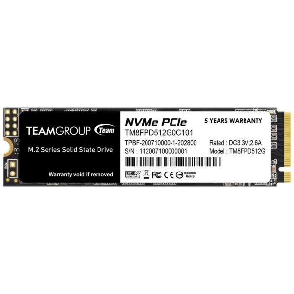 SSD Team Group 512GB MP33 Pro M.2 NVMe - TM8FPD512G0C101