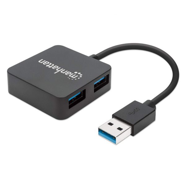 Manhattan 162296 Hub USB 3.0 4 Portas SuperSpeed Preto
