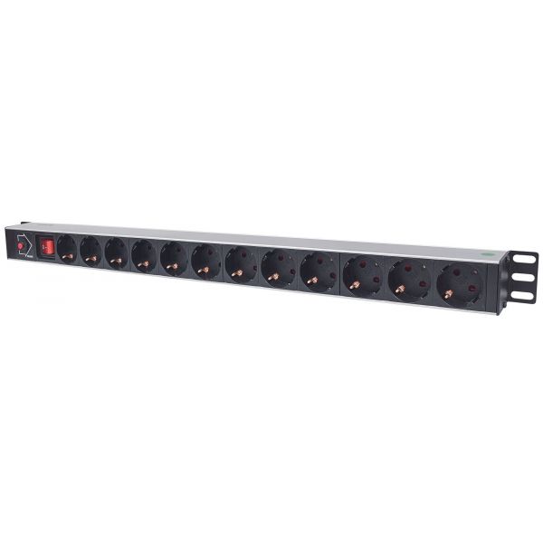 Intellinet Régua Tomadas 19" 12-Way German Type Black 714044