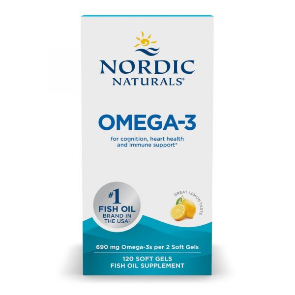 Nordic Naturals Omega-3 690mg 120 Lemon Flavour Softgels