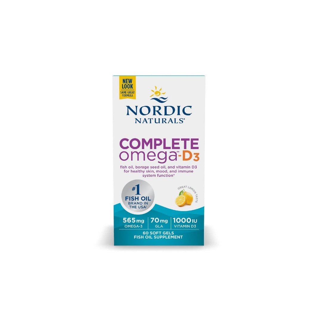 Complete Omega-D3 120 Soft Gels - Great Lemon Taste