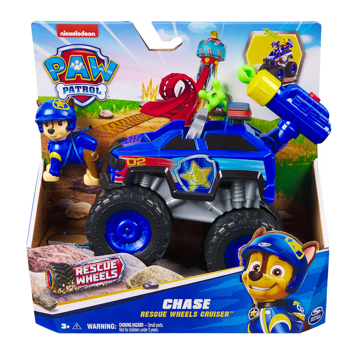 Concentra Patrulha Pata Carro de Resgate Monster Truck do Chase