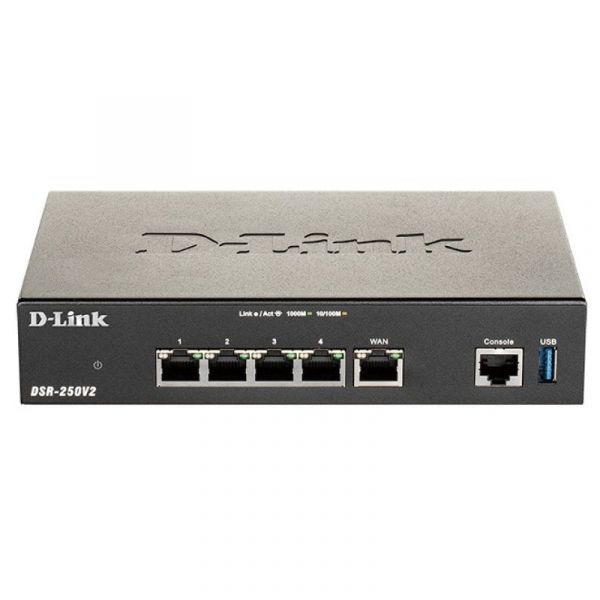 D-Link DSR-250V2 Gigabit Ethernet Preto