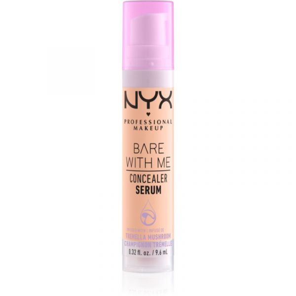 Nyx Professional Makeup Bare With Me Concealer Sérum Corretor Hidratante 2 em 1 Tom 2.5 Medium Vanilla 9,6 ml
