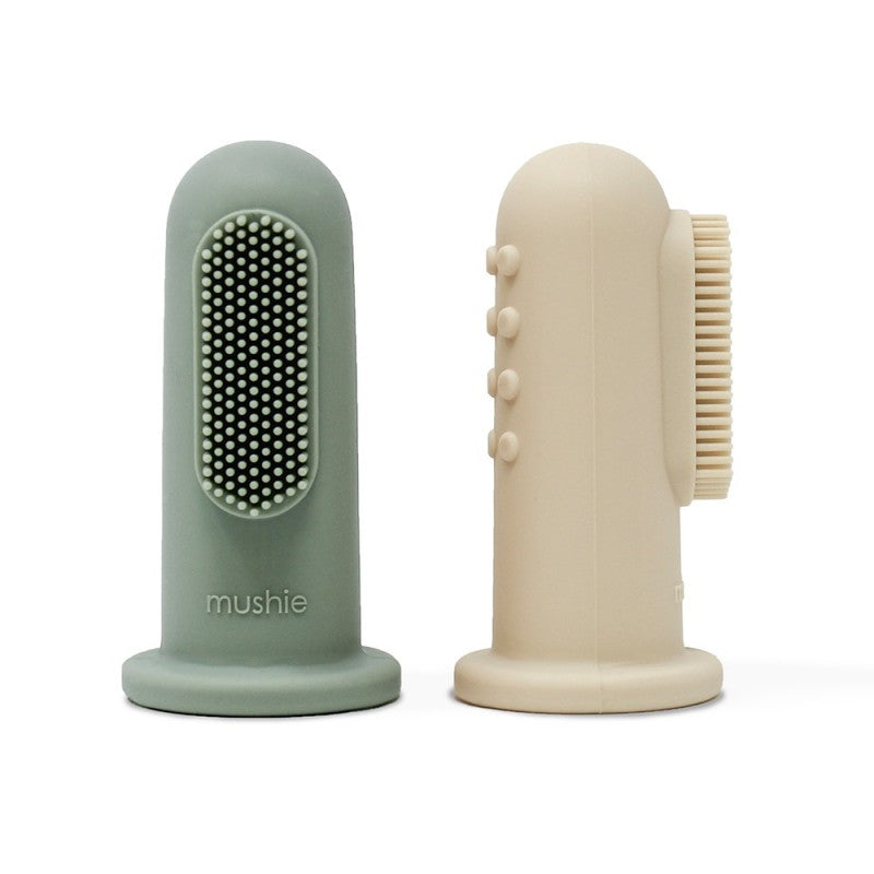 2 Escovas de Dentes para Bebé de Dedo Shifting Sand/Cambridge Blue