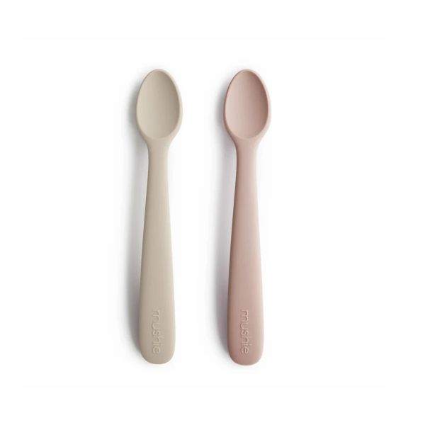 Mushie Conjunto 2 Colheres Baby Blush/Shifting Sand