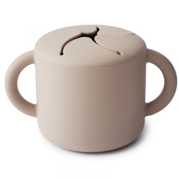 Mushie Copo Silicone para Snacks Ivory