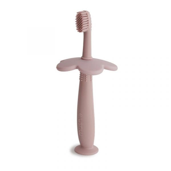 Mushie Escova de Dentes de Aprendizagem Flower Blush