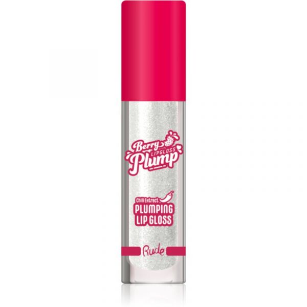 Rude Cosmetics Berry Plump Brilho Labial Hidratante para Dar Volume Tom Pearl 4 g