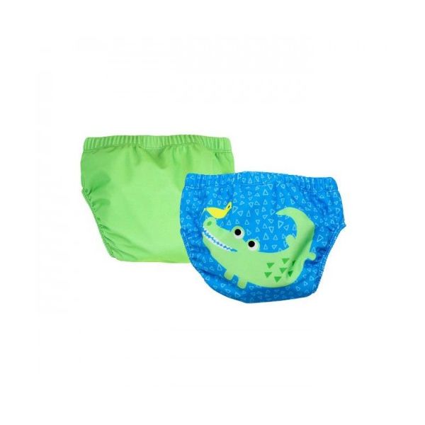 Zoocchini 2 Fraldas Natação UPF50+ Crocodilo 12-24M