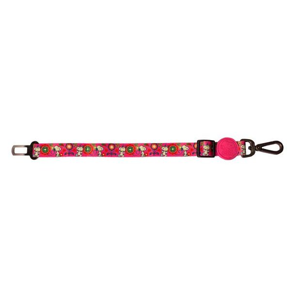 Zooz Pets Cinto de Segurança Pink Flower Oficial Snoopy L