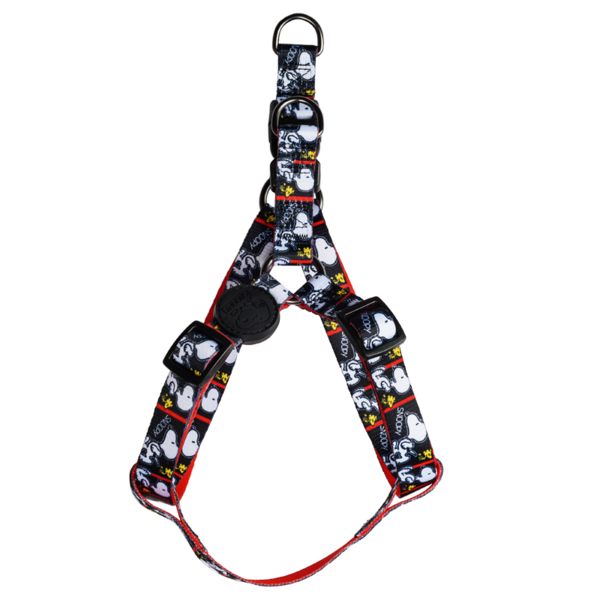 Zooz Pets Peitoral Step In Film Black Oficial Snoopy XS
