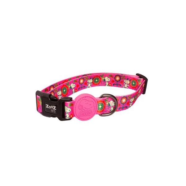 Zooz Pets Coleira Pink Flower Oficial Snoopy Xs