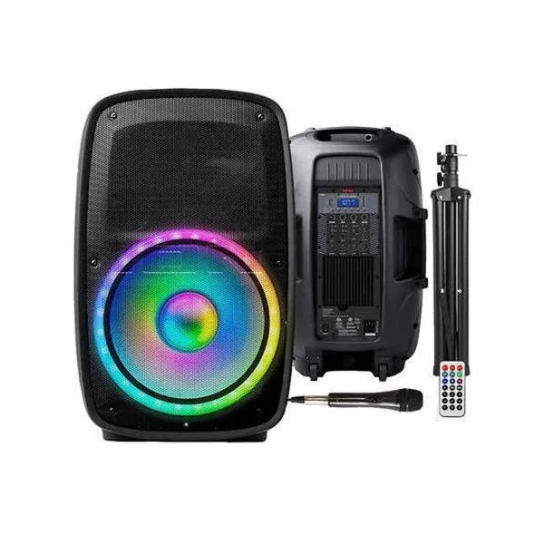 Ion Kit COluna de Som Luxe LP + Microfone + Tripe Black
