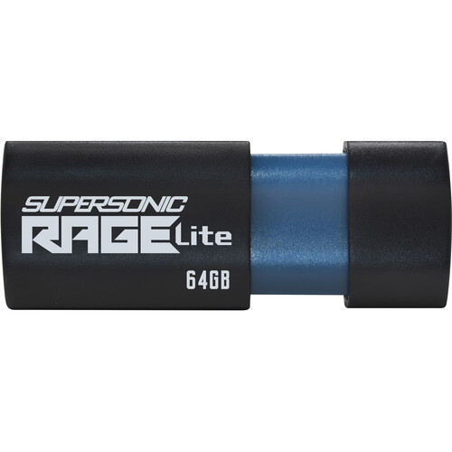 Patriot 64GB Supersonic Rage Lite USB 3.2 Preto/Azul