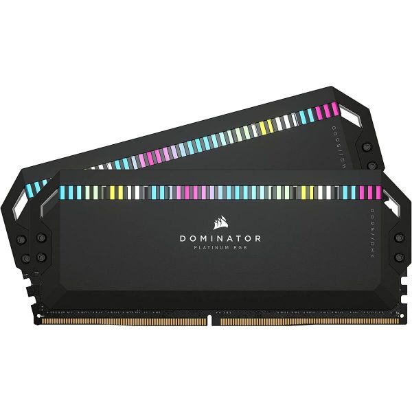 Memória RAM Corsair Dominator Platinum RGB DDR5 6600MHz 64GB (2x32GB) CL32 Pretas