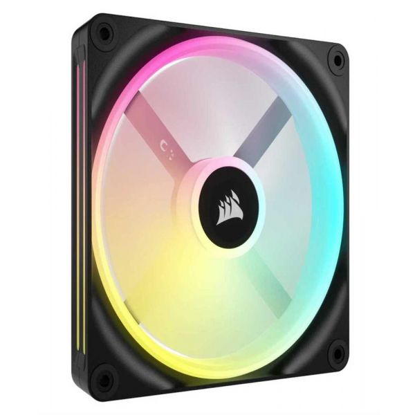 Corsair Ventoinha 140mm iCUE Link QX140 RGB 2000RPM 4 Pinos PWM Preta (Dual Fan Kit)