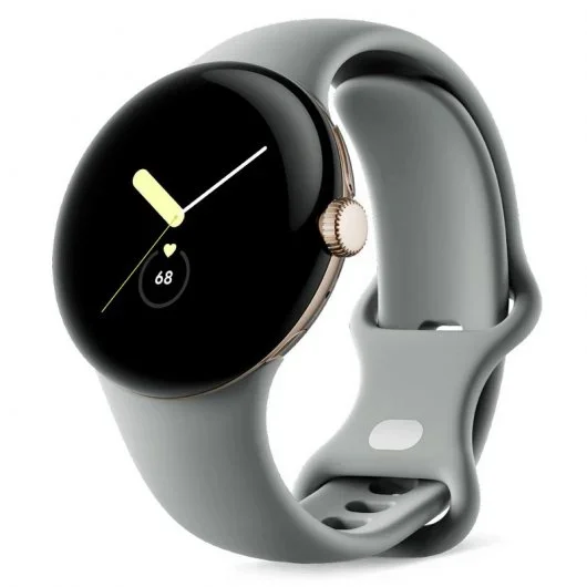 Google Pixel Watch Wi-Fi Dourado c/ Bracelete Cinzenta
