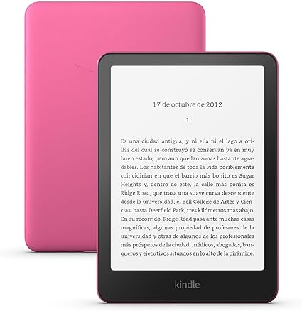 Leitor eBook Amazon Kindle Paperwhite 7" 16GB 2024 Com Publicidade - Framboesa