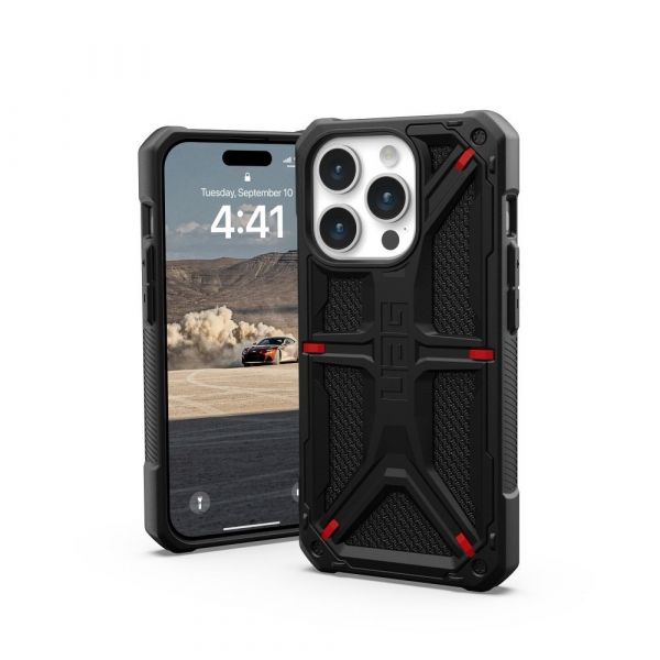 (uag) Urban Armor Gear Monarch para iphone 15 Pro Kevlar Black