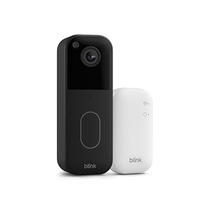 Campainha Inteligente Amazon Blink Video Doorbell 2025 com Módulo de sincronização (Preto)