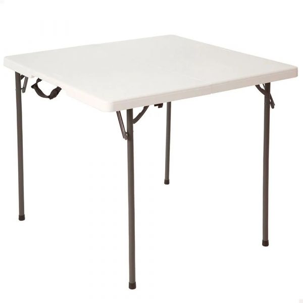 LifeTime Mesa Dobrável Quadrada 86x86cm Branca