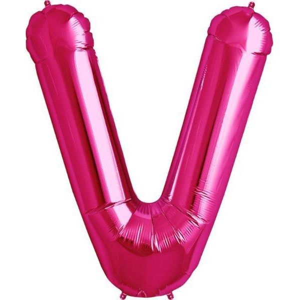 Northstar Balão Foil 16" Letra V Rosa - 180000526
