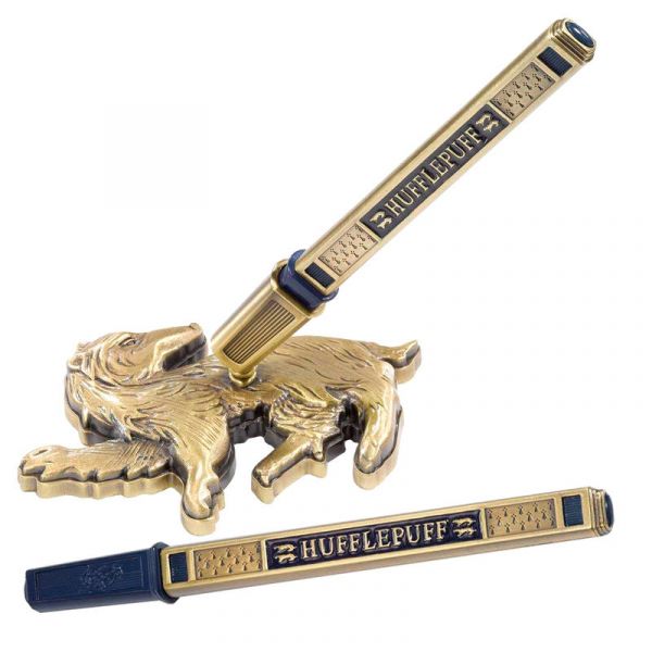 Noble Collection Caneta Con Soporte Hufflepuff Harry Potter