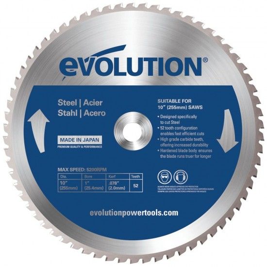 Disco aço Evolution TCT 255x25.4mm 52D 31D25525452A