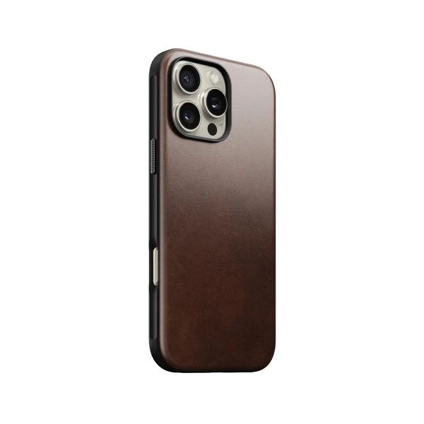 Nomad Capa Couro Horween para iPhone 16 Pro Max Castanho