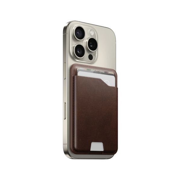 Nomad Carteira Couro Horween Magsafe C/ Find My Castanha 0856504014742