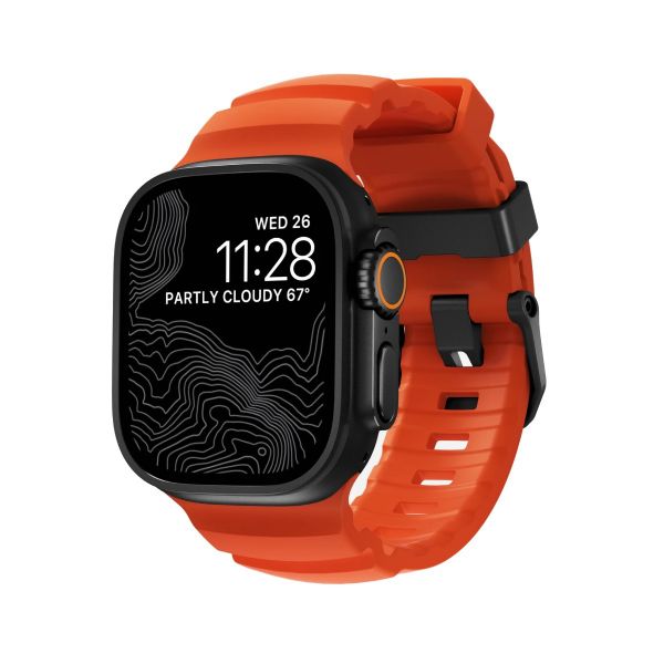 Nomad Goods Bracelete Rocky Point Apple Watch Ultra 46mm Vermelho Lava