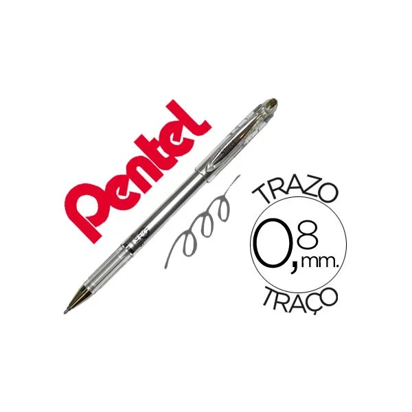 Pentel Esferografica Roller Metalica Bg 208 Prateada 0.4mm Ideal P/papel e Madeira Secagem Rapida - OFF048615CE