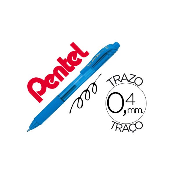 Pentel 12 un. Esferográficas Roller BL107 0.7mm Azul - BL107-S