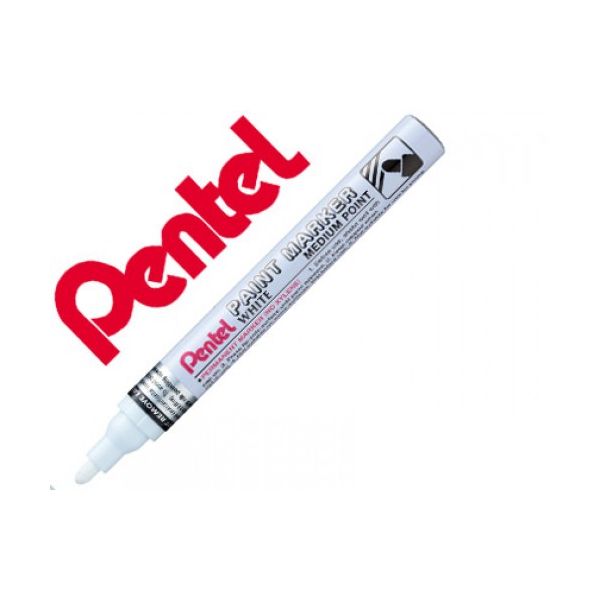 Pentel Marcador Permanente MMP10-W Ponta Grossa Branco