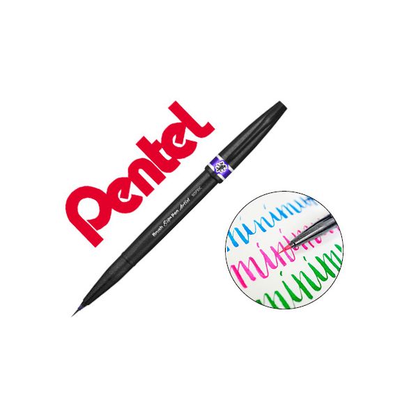 Pentel Caneta Pincel Artist Violeta 12 unidades