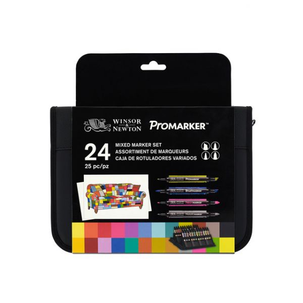 Winsor & Newton Conjunto de 24 Marcadores Multicolor