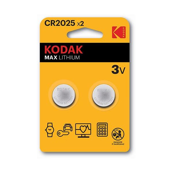 Kodak Pilhas Max Lítio CR2025 2 Un.