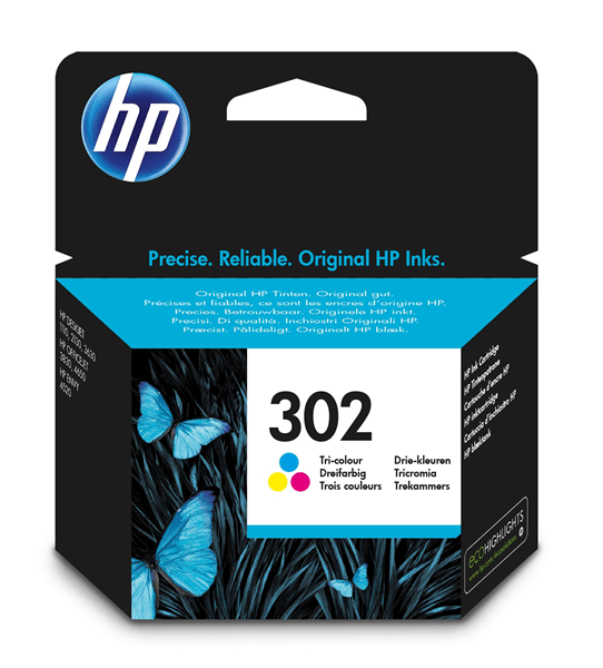 Tinteiro HP 302 (F6U65AE) - Tri-color - Elegível para o HP Instant Ink