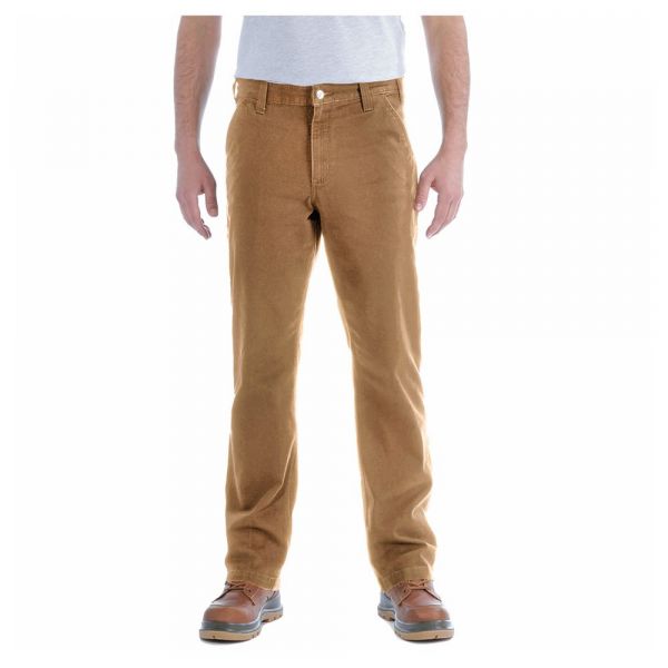 Carhartt Stretch Duck Dungaree Straight Fit Pants Castanho 38 / 34
