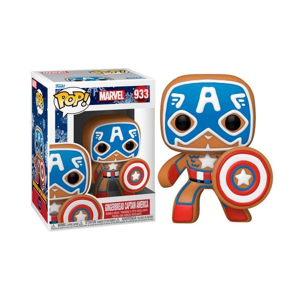 Funko POP! Marvel: Holiday - Gingerbread Captain America #933