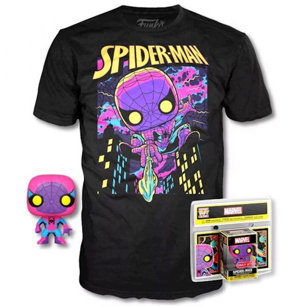 Funko Figura POP! Spider Man Black Light c/ Camisola S