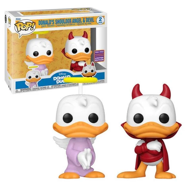 Funko POP! Disney: Donald Duck Angel and Devil (2022 Wondrous Convention) #2 Pack